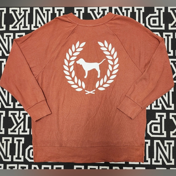#615 VS Pink Burnt Orange Pullover Sweatshirt 🧡 - Picture 1 of 5